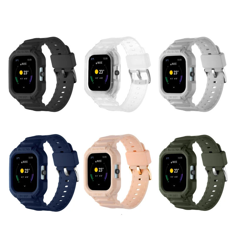 Tpu สายรัดข้อมือขอบฝาครอบสําหรับ Amazfit GTS 2/3/4 สายนาฬิกาอัจฉริยะ GTS2 GTS3 GTS4 Band สายรัดข้อมือกันชนกรณี