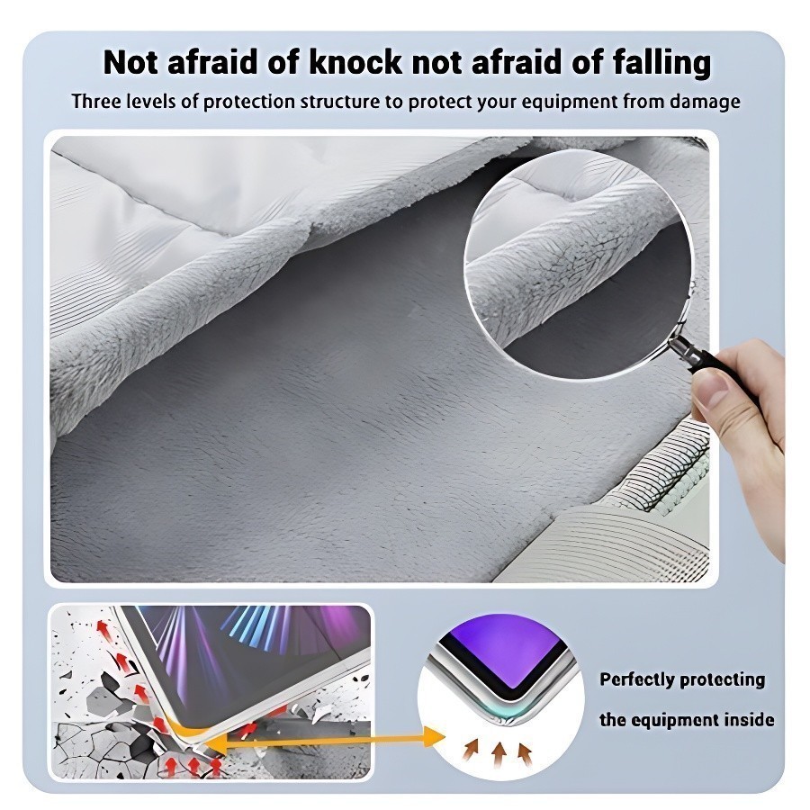 One Piece ระเป๋าใส่ไอแพด ไอแพด ถุง 11นิ้ว/13นิ้ว เคสใส่แล็ปท็อป กระเป๋าโน๊ตบุ๊ค รูปแบบการ์ตูน - รูปที่ 3