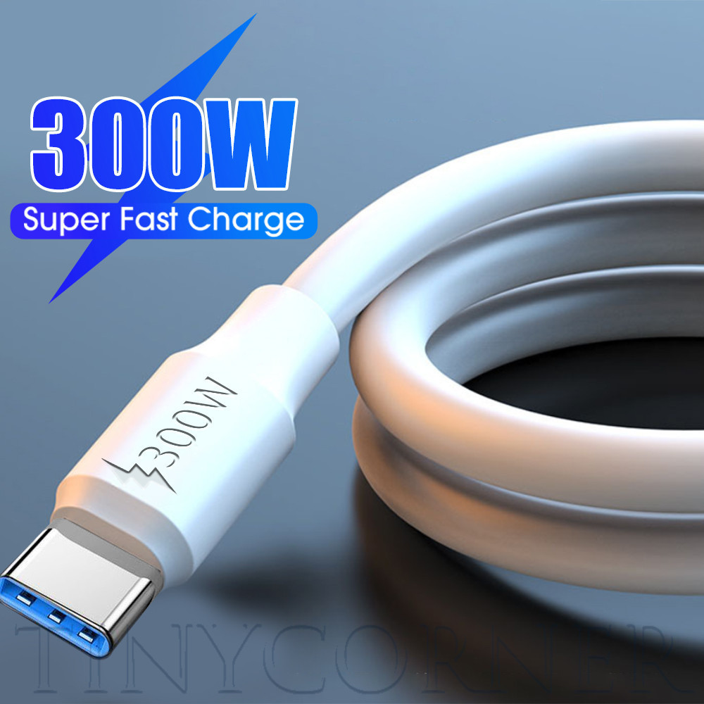 สาย Type C ชาร์จเร็ว 300W, ซิงค์ข้อมูลความเร็วสูงพิเศษ & 300W PD สายชาร์จพร้อมวัสดุ PVC ทนทาน, ตัวเลือก 0.25/1/1.5/2M