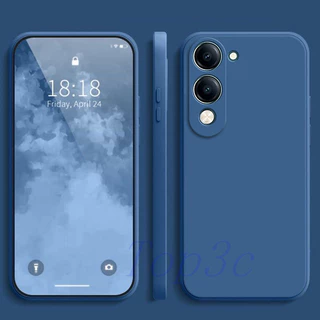 เคส Vivo Y04/Y29/Y39 5G/Y02/Y02T/Y03/Y03T/Y02S/Y100/Y15S/Y16/Y17S/Y18/Y19S/Y20/Y20S/Y20i/Y28/Y28S 5G สีธรรมดาเรียบง่ายเคสซิลิโคนป้องกันการตก YT