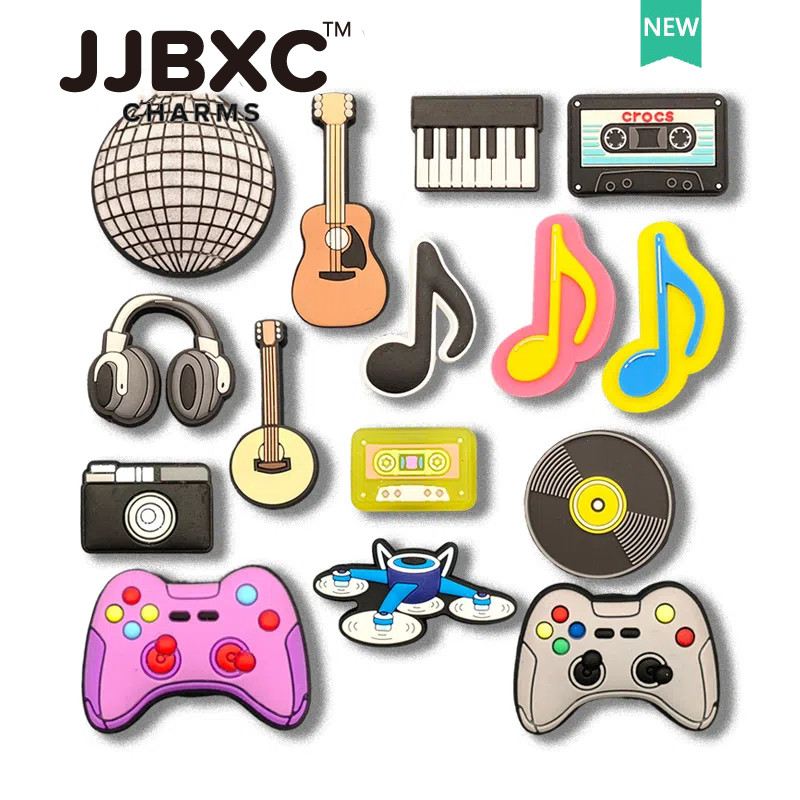 JJBXC charm จิบบิท CD หูฟัง ตัวติดรองเท้าเครื่องเสียง สำหรับวัยรุ่น DIY จิ๊บบิท charm