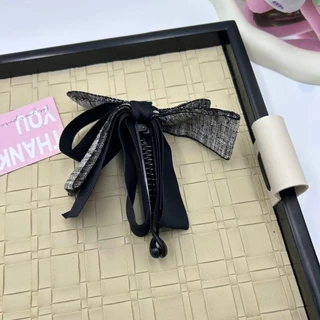 Bow banana clip กิ๊บกล้วย ผ้าทวิส ผ้าริ้บบิ้น ขนาด 11.5cm.การันตรีวัสดุดีมาก งานสวย เก็บผมหนาได้ เก็บผมได้แน่น กิ๊บติดผม