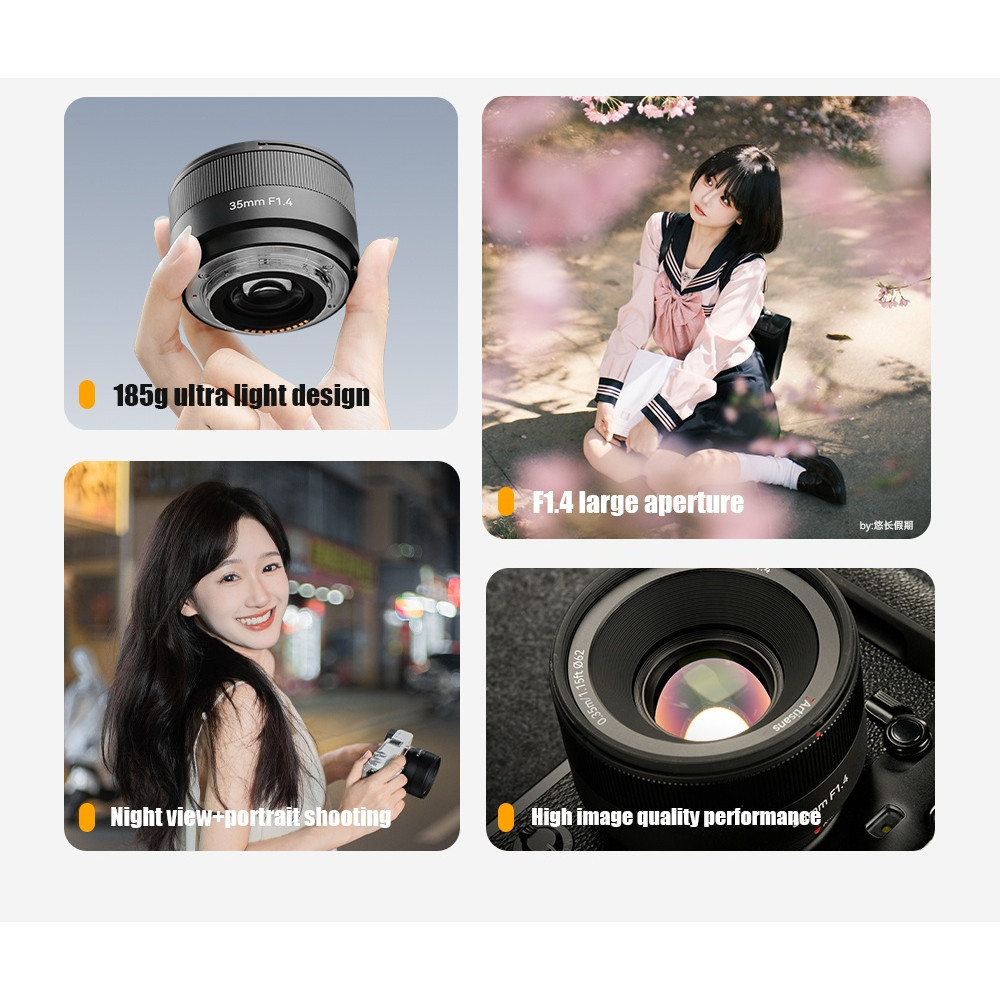 7artisans 35 มม.F1.4 AF APS-C เลนส์โฟกัสอัตโนมัติขนาดใหญ่สําหรับกล้อง Sony E Nikon Z Fuji XF Mount