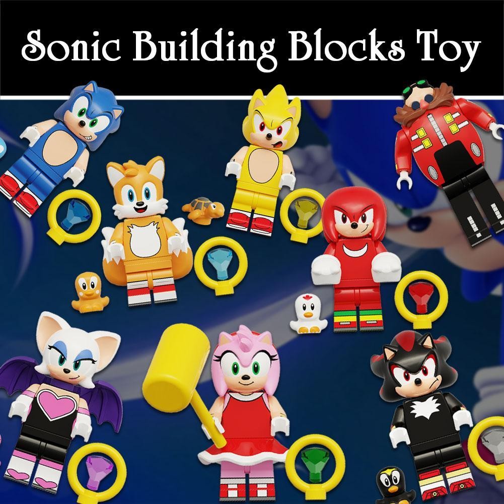 Sonic Building Blocks ของเล่น Amy Rose Echidna Shadow Blaze Blocks Infinite Eggman Movie Mini M4C6