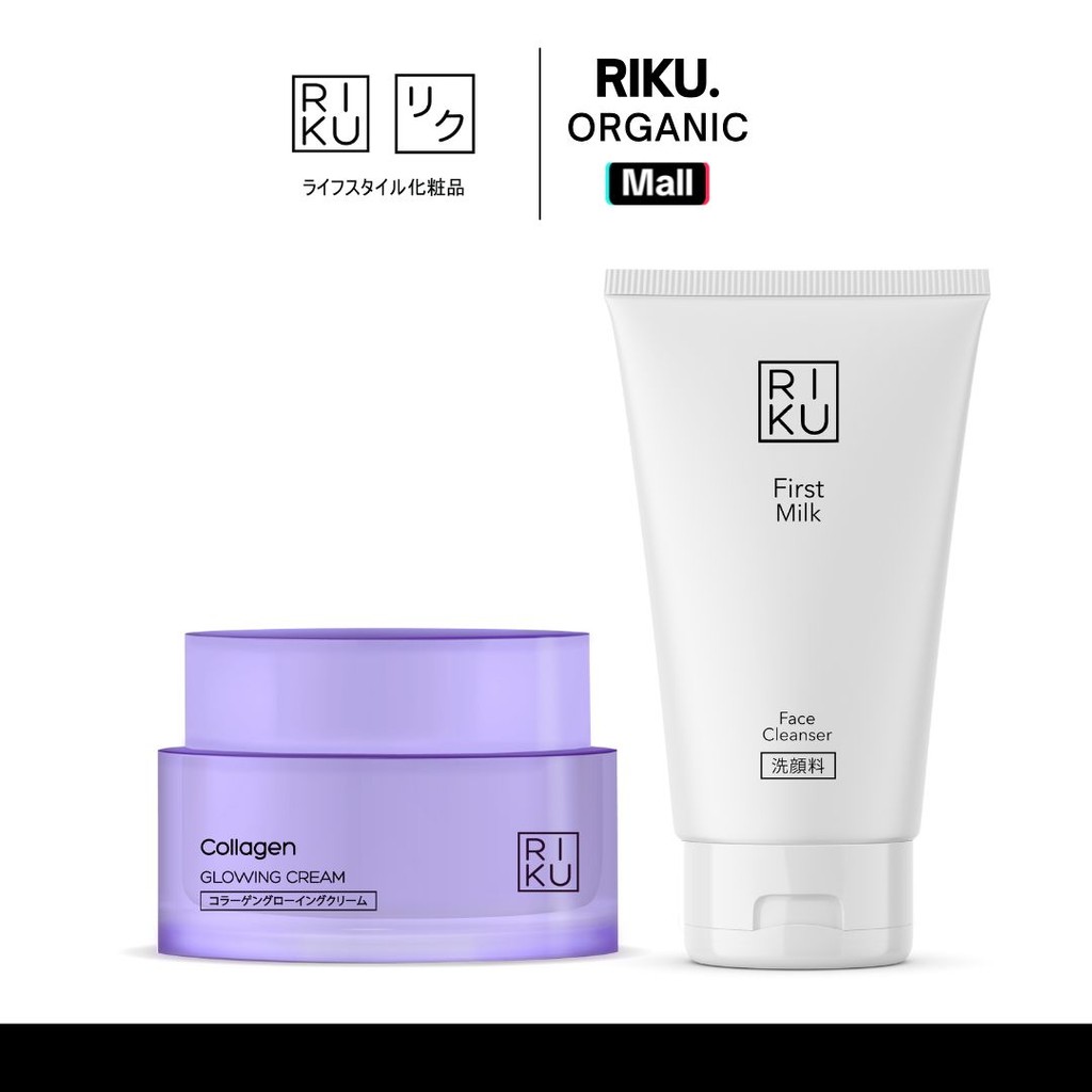 RIKU ใหม่ ริคุ ครีมคอลลาเจน  โฟมล้างหน้าเกาหลี บำรุงผิวหน้าให้ขาวเนียนกระจ่างใส มีสุขภาพดี