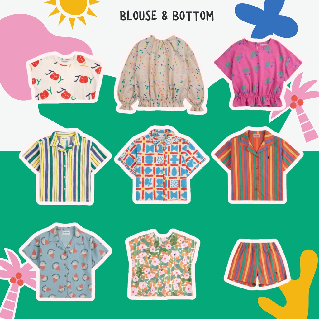 【พร้อมส่ง】「สินค้าลิขสิทธิ์แท้」IRIS KIDS Color pop IKS2601 Brightly colored blouse&bottom เสื้อผ้าเด็ก สไตส์เกาหลี ผ้านุ่