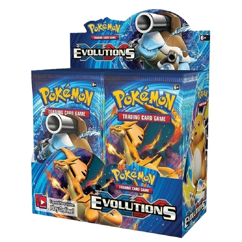 ใหม่ล่าสุด 324 ชิ้นการ์ด Pokemon Sun & Moon XY Evolutions Pokemon Booster กล่องสะสม Tradiner การ์ดเก