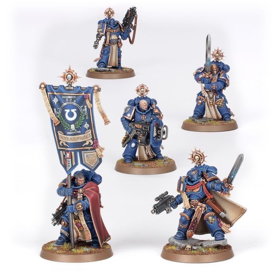 [ขายร้อนในร้าน] คอลเลกชันทีม Warhammer 40K โมเดลเรซินชิ้นเดียวฟิล์มขาวไม่ทาสี โมเดล Terminator Company Hero Invasion CDDS