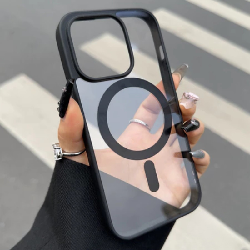 เคสป้องกันแม่เหล็กแบบด้าน ไอโฟน for iPhone 17 11 12 13 14 15 16 Pro Max 7 8 Plus XR X XS Max SE รองร