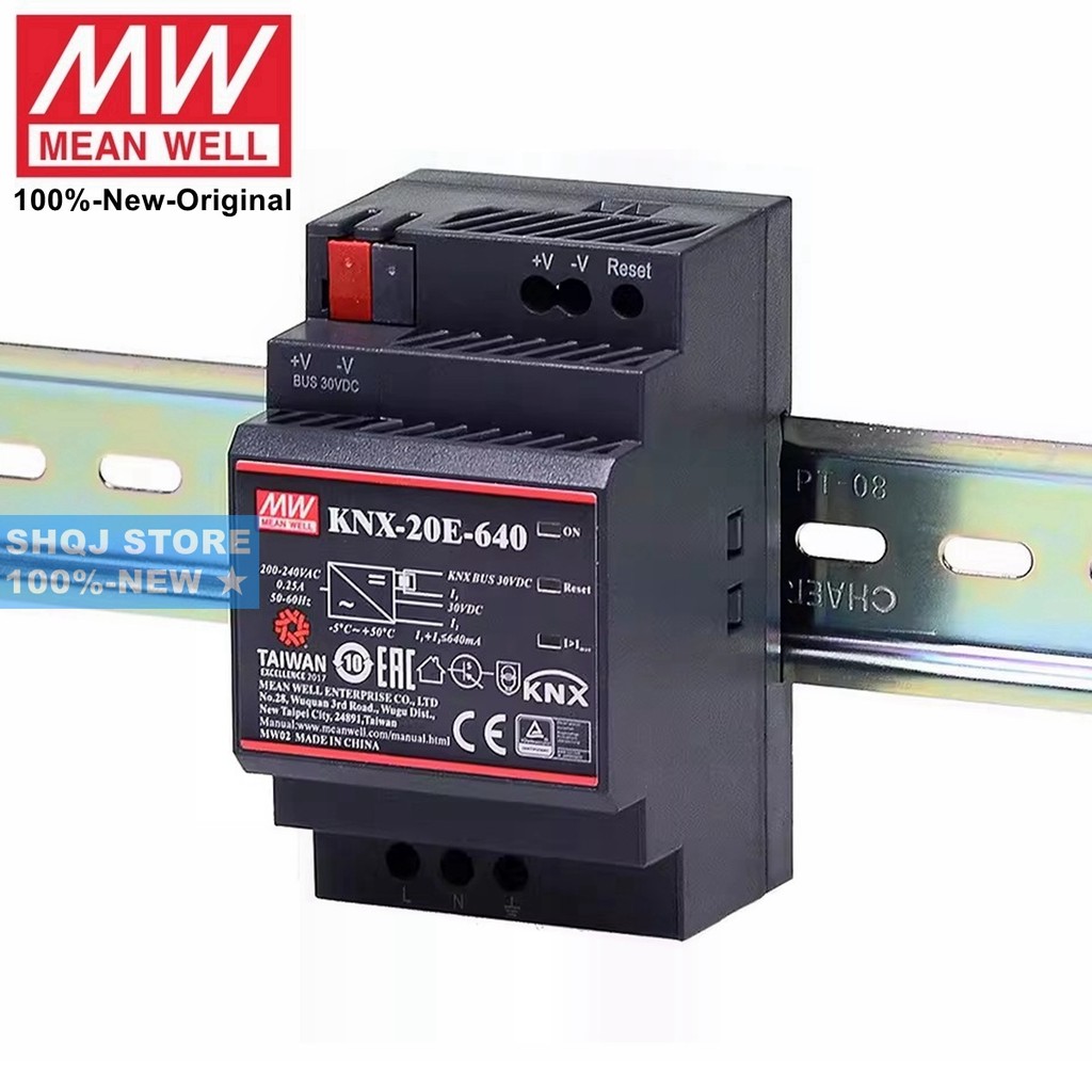 Mean WELL 100%-ใหม่ KNX-20E-640 KNX/EIB 640mA KNX โมดูลพลังงานรถบัสควบคุมบ้าน