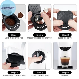 Haha อะแดปเตอร์แคปซูลแบบใช้ซ้ําได้สําหรับกาแฟ Dolce Gusto แปลงเข้ากันได้กับ Genio TH
