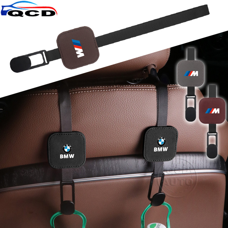 BMW Car Seat Back Headrest Hanger Suede ตะขอโลหะมัลติฟังก์ชั่นภายในสําหรับ E46 E36 F10 F30 G60 G30 E