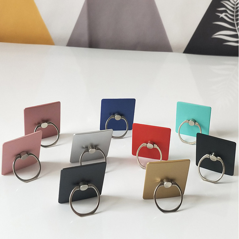 เบส 1ชิ้นแฟชั่นโทรศัพท์มือถือผู้ถือแหวนสแควร์สีแดงทองเงินของขวัญสําหรับแฟนโทรศัพท์แหวนหัวเข็มขัด - รูปที่ 3