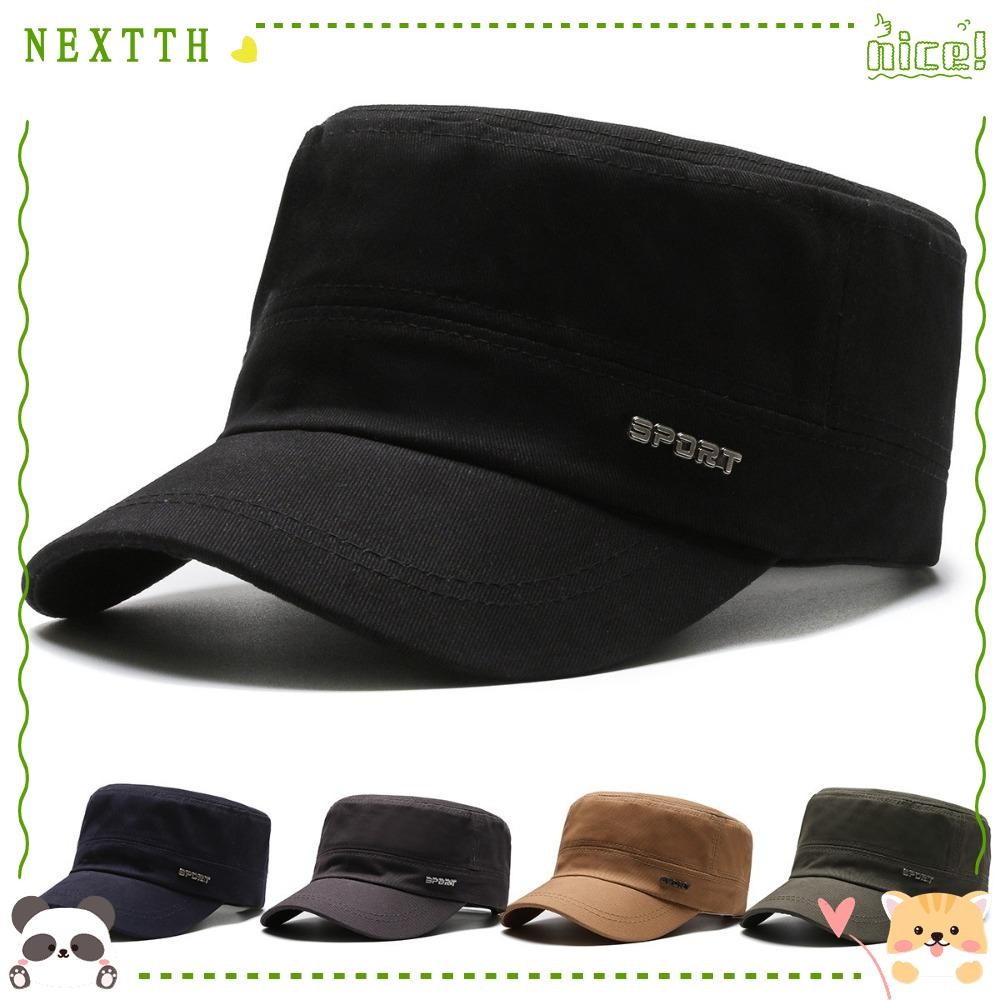 NEXTTH หมวกกลางอายุ, หมวกทรงแบนชายบังแดดปีกสั้น, หมวกกันแดดแบบปรับได้ฤดูใบไม้ผลิและฤดูใบไม้ร่วง