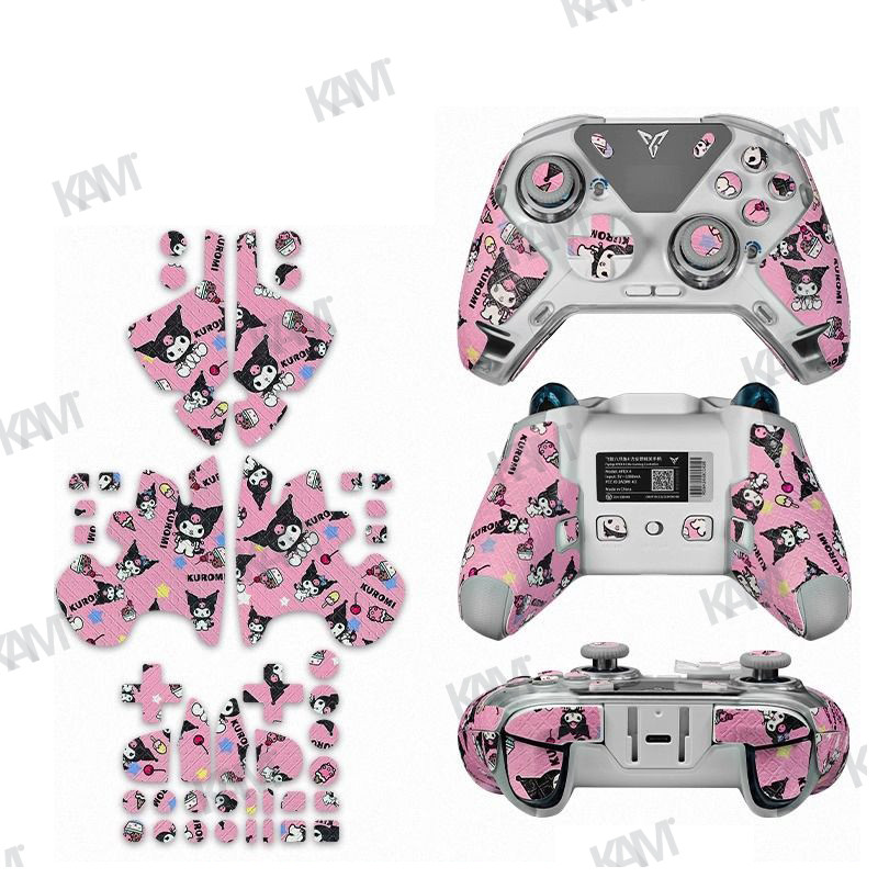 [Kam] เหมาะสำหรับสติกเกอร์กันเหงื่อสำหรับคอนโทรลเลอร์เกม FLYDIGI Apex 3/4 สติกเกอร์กันลื่น สติกเกอร์ปุ่มจับ สติกเกอร์กันลื่น Kuromi ฟิล์มป้องกันการจับด้านข้างแบบการ์ตูนดูดซับเหงื่อ