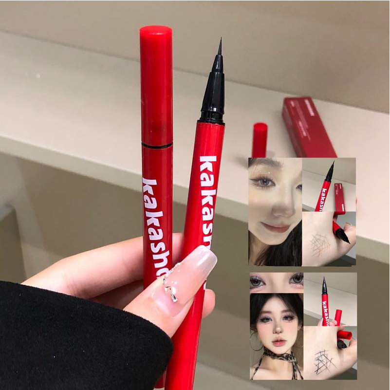 Kakashow อายไลเนอร์ปลายบางสุด‼️กันน้ำกันเหงื่อไม่ด่างไม่เลือน 24ชม. วาดซันไลน์ตาโตได้แม่น