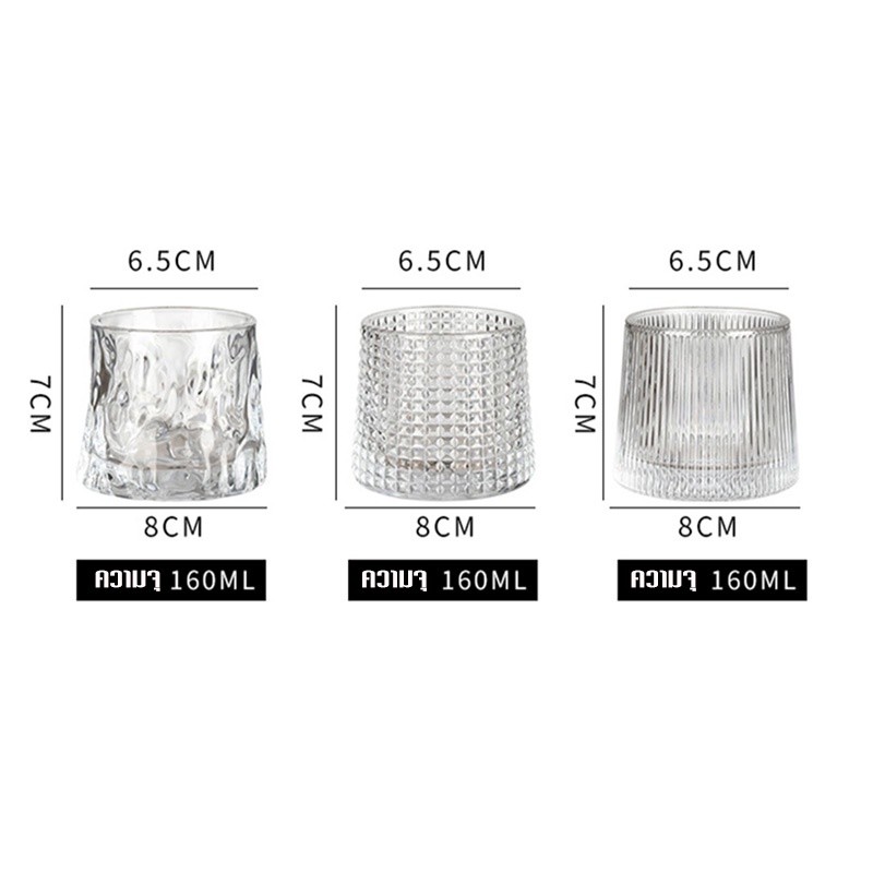 แก้วคอกเทล 160ML แก้วล้มลุก the rock - รูปที่ 7