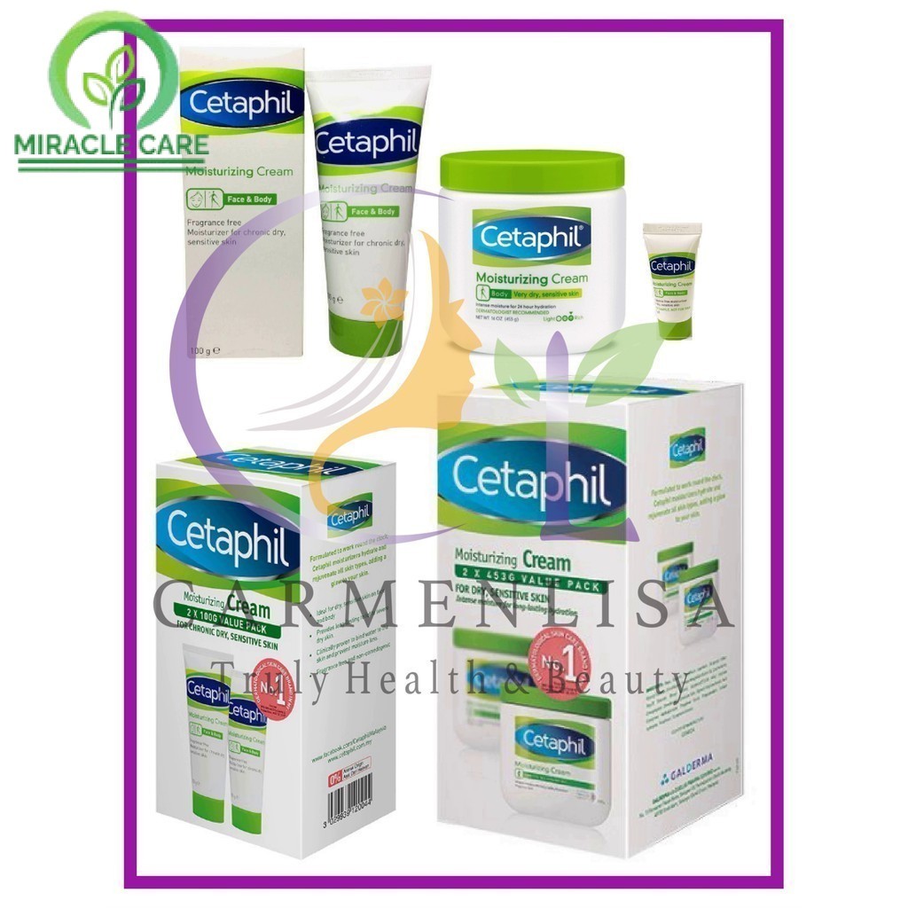 CETAPHIL MOISTURIZING CREAM FOR FACE & BODY 15g/50g/100g/ 435g