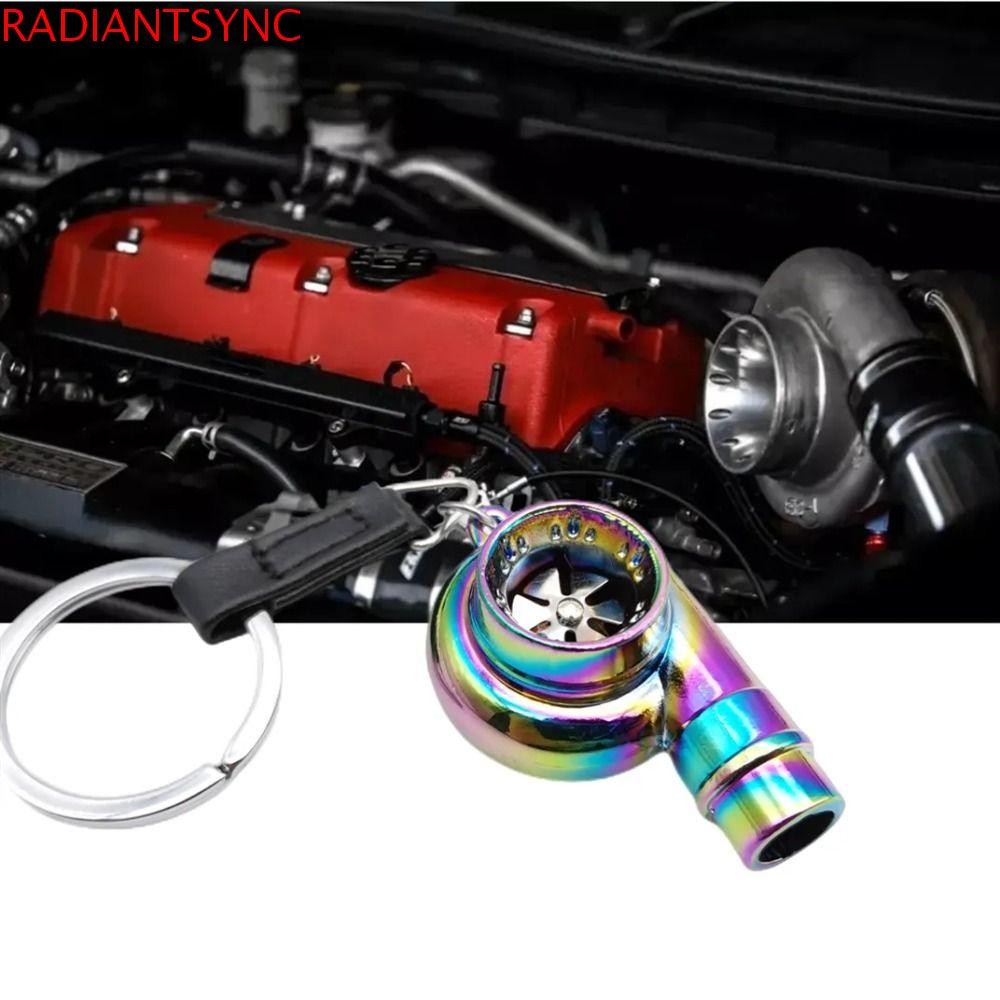 RADIANTSYNC Turbo Key Chain มีเสียง, INS Alloy Car Whistle Sound Keyring, Unique Mini Multicolor Key Buckle Men