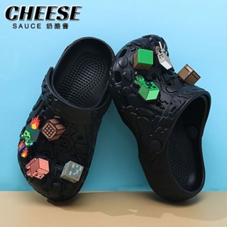 รองเท้าแตะเด็ก Crocs สำหรับเด็กผู้ชาย Minecraft ฤดูร้อน 2025…