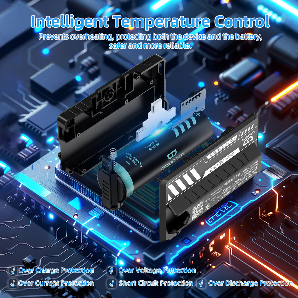 GOOJODOQ Dual Plug - digital Capsule Power Bank Instant Power Swap Mechanical Wind Appearance Design - รูปที่ 4