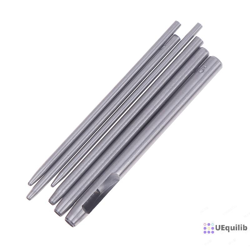 Uequilib 6 ชิ้นเครื่องมือเจาะรูหนังเหล็ก Hollow Round Hole Puncher - Sharp, เครื่องตัดกลมทนทานสําหรับสายนาฬิกา, เข็มขัด, กระดาษใหม่