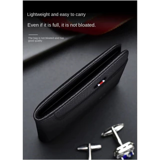 กระเป๋าสตางค์ผู้ชายแบบบาง - ที่ใส่บัตรประจําตัว/บัตรอเนกประสงค์/ใบขับขี่พร้อมช่องใส่เหรียญ