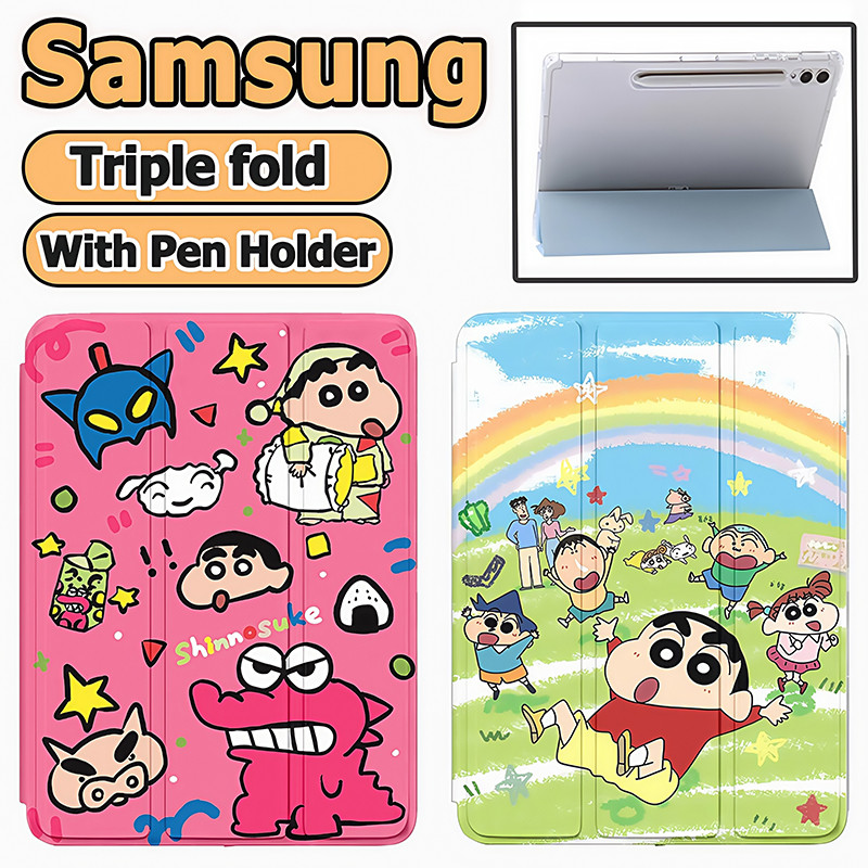 เคส Samsung Galaxy Tab S7 S8 S9 S10+ S6lite S7FE S9FE S9FE+ A8 A9 A9+ เคสฝาพับ Samsung Galaxy Tab S8+ S7+ S9+ Xiaoxin case Samsung มโหมดสามพับ