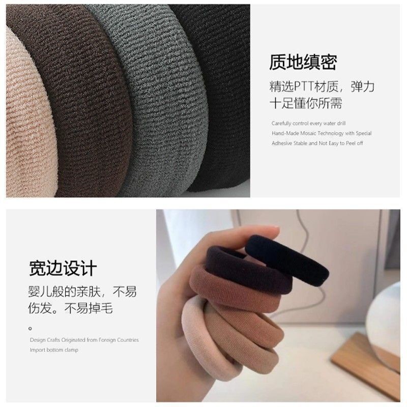 1ตัวหนากว้างสูงผมหางม้าคาดศีรษะคาดศีรษะไม่มีรอยต่อที่เรียบง่ายหัวบอลแถบคาดศีรษะยืดหยุ่นสูงแหวนผมขนาดใหญ่ผู้ใหญ่20250425 - รูปที่ 6