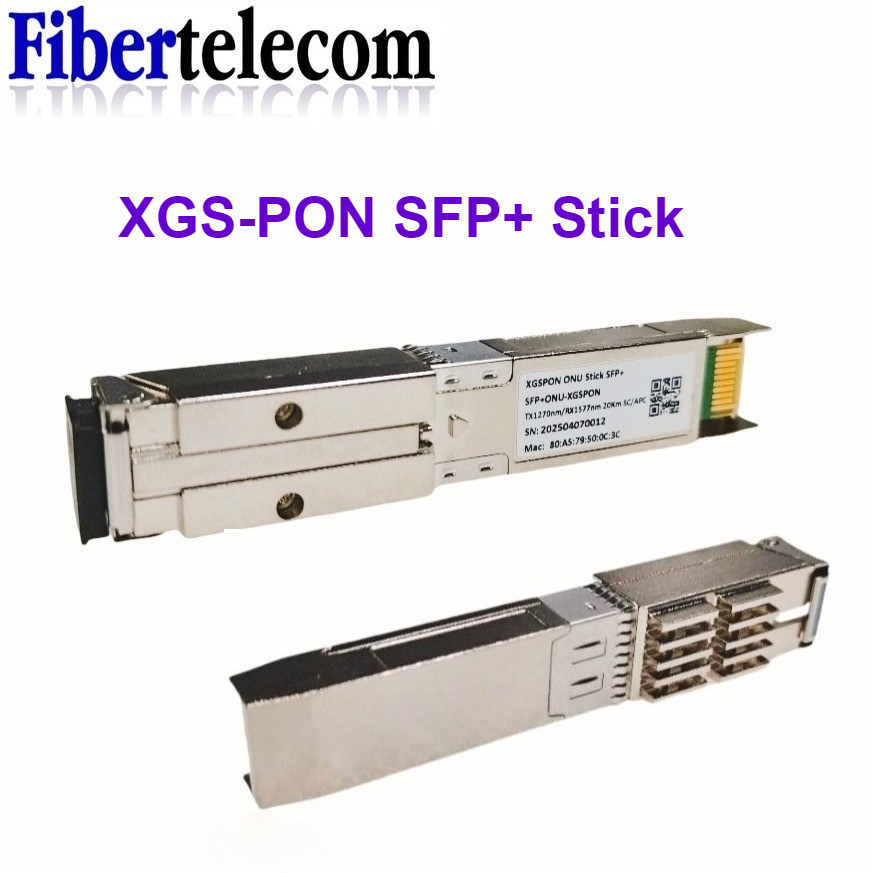 10Gb/s XGS-PON ONU SFP+ Stick พร้อมการจัดการเว็บ MAC SC/APC 1270/1577nm -40 ถึง 85°C เกรดอุตสาหกรรม 
