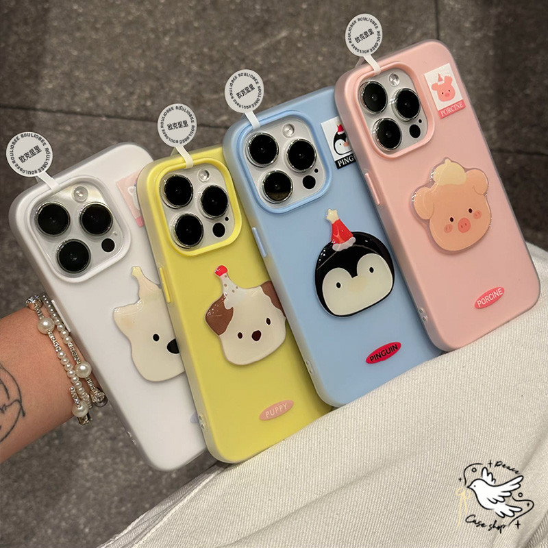 COD-ในไทย💥เคสไอโฟน สำหรับ iPhone 13 16 11 15 12 14 Pro Max 14 15 16 Plus 13 เคส ปกใหม่ 2 in 1 ลายลูกสุนัขสุดน่ารัก Case