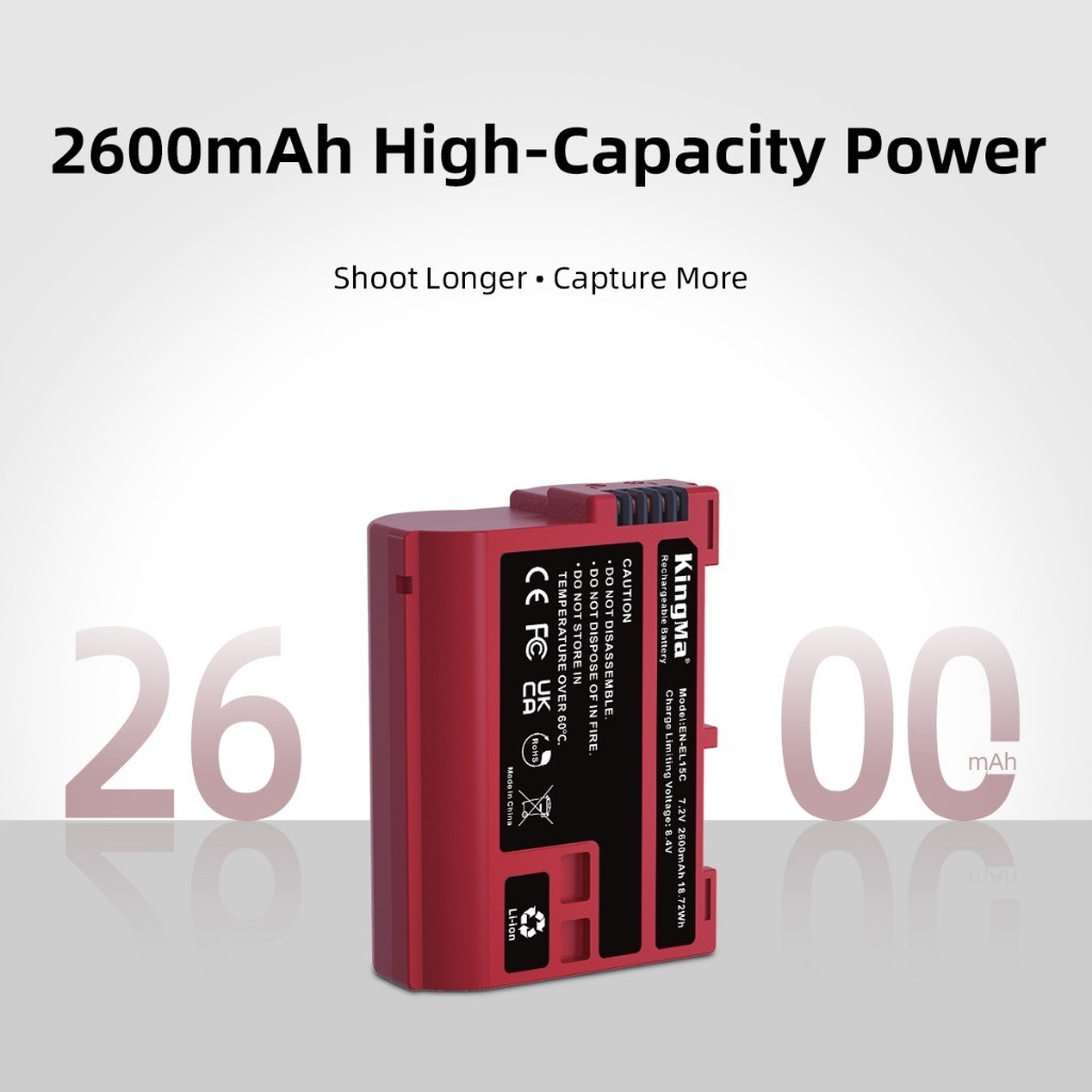 Kingma Battery Nikon EN-EL15C / Charger ENEL15C แบตเตอรี่กล้อง 2600mAh (ประกันศูนย์ไทย 1 ปี) ราคา ถูกที่สุด ดีลบีเคเค แกลเลอรีภาพที่ 4