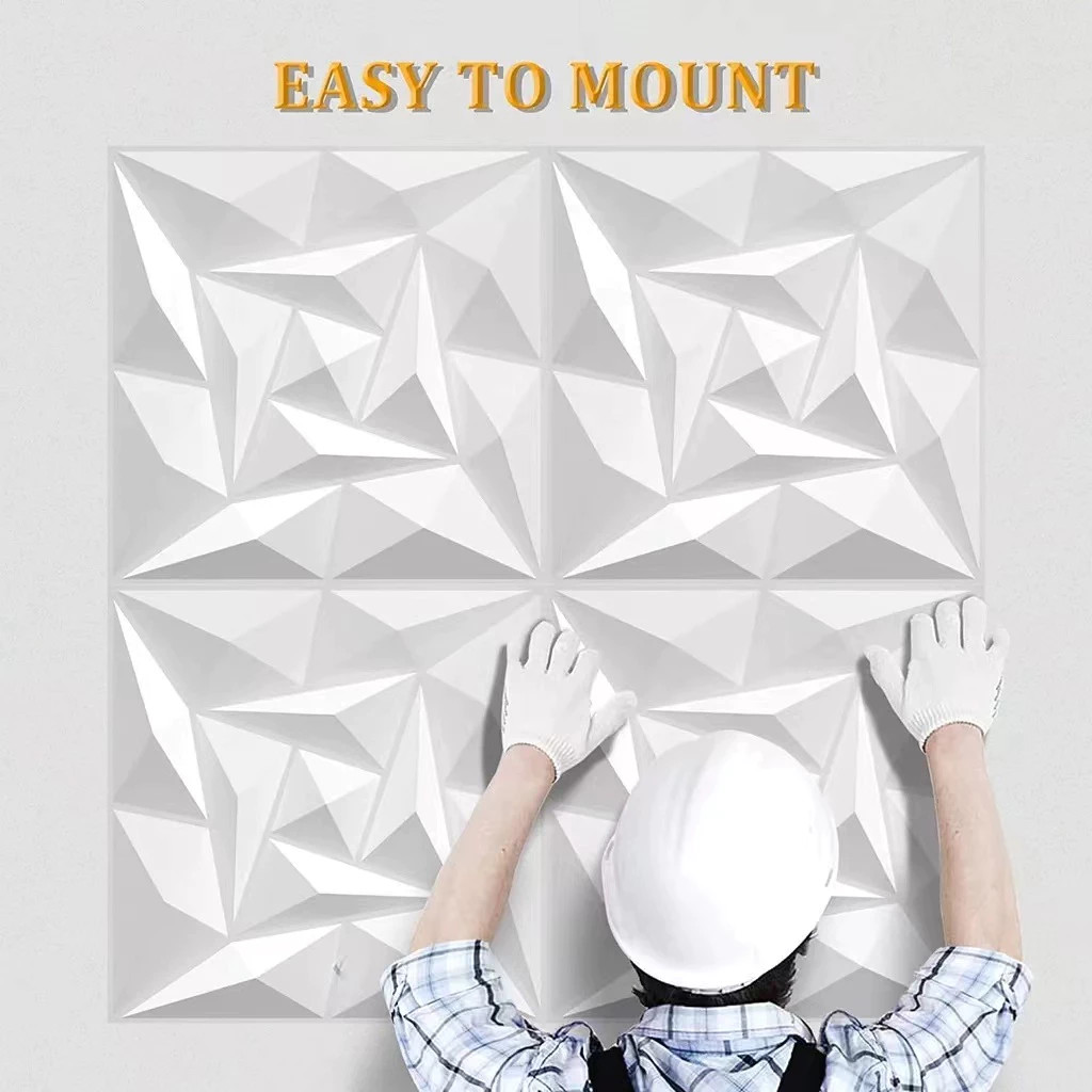 แผ่นติดผนัง 3D วอลเปเปอร์ แต่งห้องนอน ห้องนั่งเล่น ห้องทำงาน 50 x 50 wallpaper