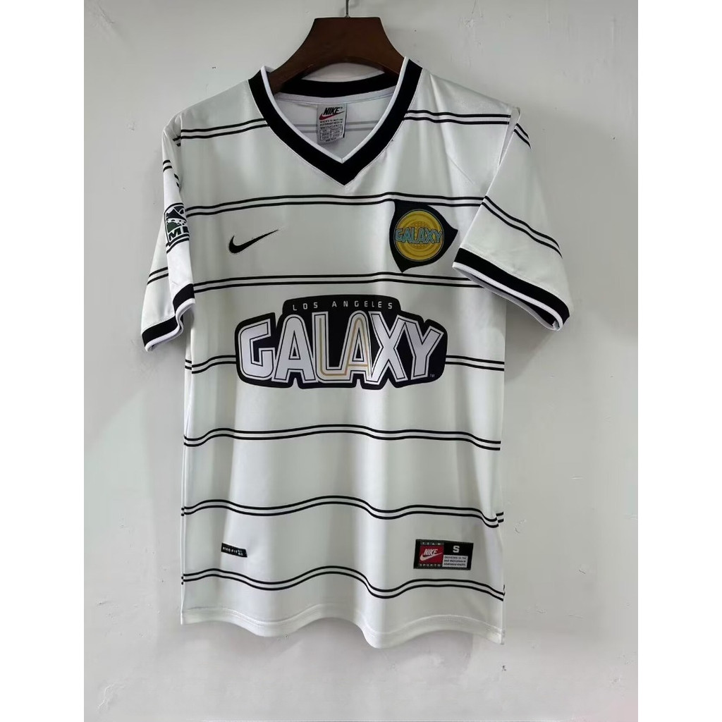 1997 LA Galaxy 2 Away White Vintage Jersey S-XXL ผู้ชายฟุตบอลเสื้อแขนสั้นแห้งเร็วกีฬาฟุตบอลด้านบน AAA