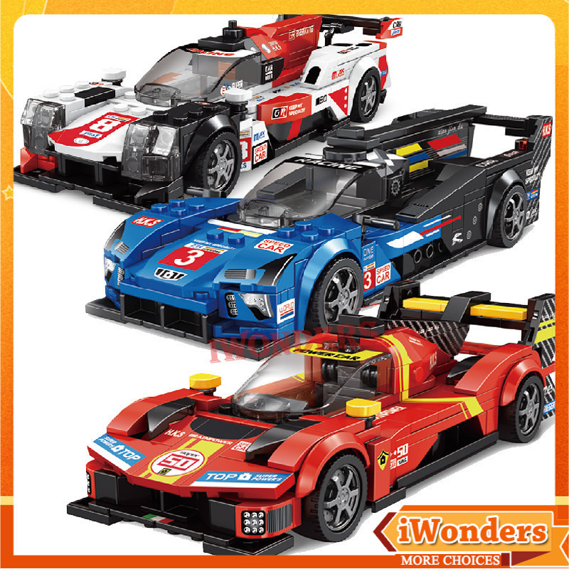 รถแข่งของเล่น AMG ONE Building Blocks ความเร็ว P1/GT/F1 MISSION R 911 Panamera GR010 Hybrid GT4 เด็ก