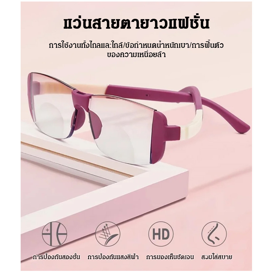 【ปรับโฟกัสอัตโนมัติ/เปลี่ยนสีได้เอง】เลนส์อัจฉริยะ แว่นอ่านหนังสือผู้สูงอายุ ป้องกันแสงสีฟ้า แว่นตาเปลี่ยนสีอัตโนมัติ พร้อมเทคโนโลยีปรับโฟกัสชาญฉลาด สำหรับวัยกลางคนและผู้สูงอายุ - รูปที่ 2