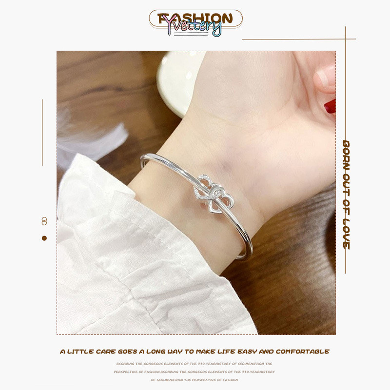 ร้านค้าไทย🌸สร้อยข้อมือหัวใจคู่ Push Pull ปรับได้ Sweet Group ออกแบบสร้อยข้อมือเพื่อนสาว