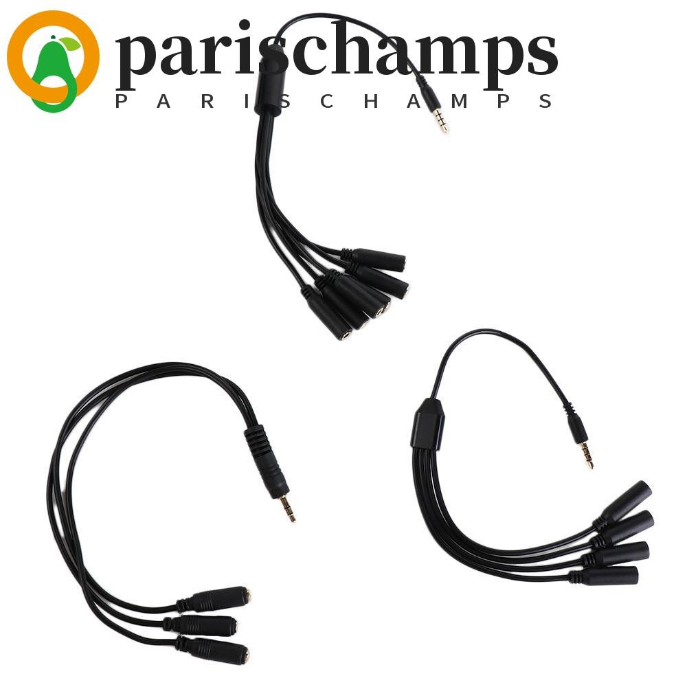 Parischamps 3.5 มม.สายแยกสาย Extender สาย AUX 3.5 มม.TRRS 1/8" ชาย 3/4/5/6 3.5 มม. 3.5 มม.แจ็คหญิง 3.5 มม.ชายอะแดปเตอร์เสียงสายไฟ