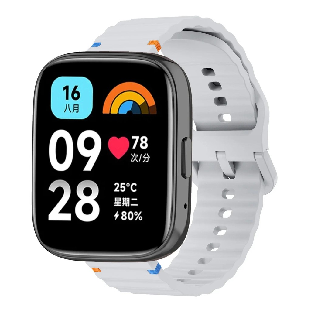 สายซิลิโคนสําหรับเล่นกีฬาสําหรับ Xiaomi Redmi Watch 5 Active 22 มม.สร้อยข้อมือสําหรับ Redmi Watch 3 Active 3 Lite Band อุปกรณ์เสริม