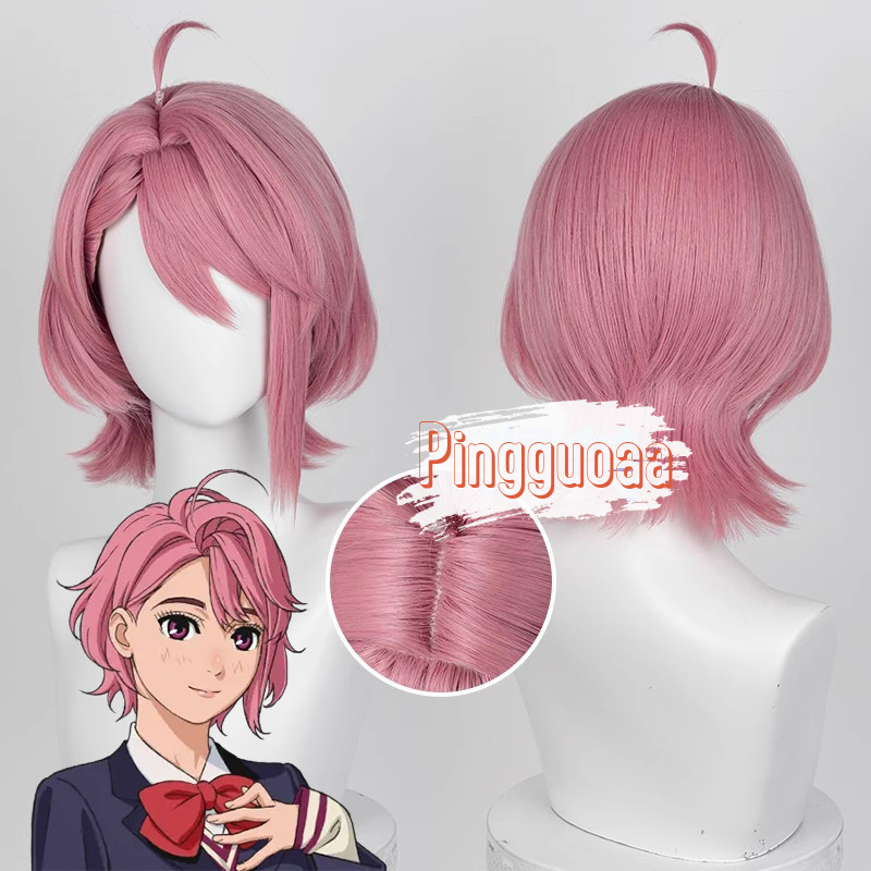 【Manmei】Anime Dandadan Aira Shiratori Cosplay Wig 33cm Short Heat Resistant Synthetic Hair