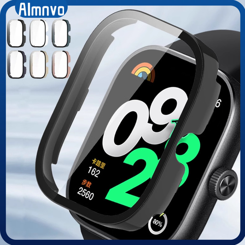 Redmi Watch 4 ฟิล์มป้องกันหน้าจอ 9H กระจกนิรภัยฝาครอบกันชนเต็มรูปแบบกรณียากสำหรับนาฬิกาสมาร์ท
