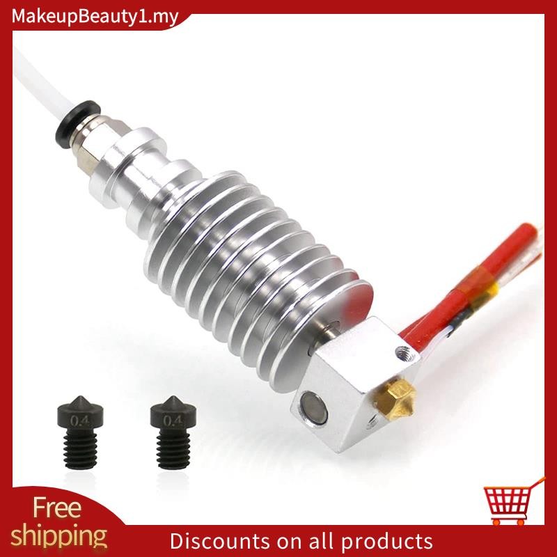 สําหรับ Anycubic I3 Mega Hotend 12V 2PCS เหล็กแข็ง 0.4 มม.สําหรับ E3D V6 หัวฉีดสําหรับ Extruder 3D พ