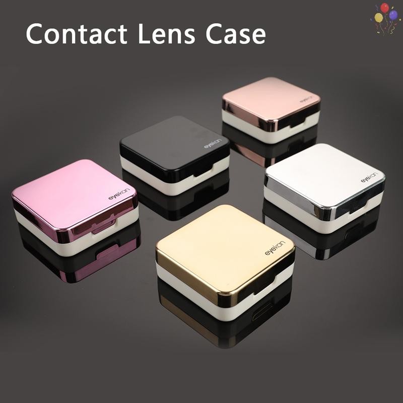 [CO] กล่องใส่คอนแทคเลนส์แฟชั่น Mirror Soaking Container Business Travel Holder Kit TH