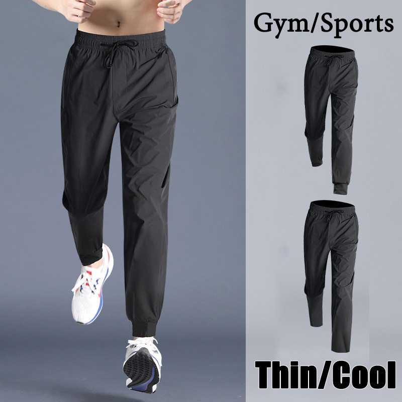 M-5XL ผู้ชายสไตล์เกาหลีทั้งหมดบวกขนาดกางเกงพื้นฐานหลวมสบาย ๆ ในฤดูร้อนใหม่แฟชั่นง่ายฟิตเนส/กีฬา/วิ่งกางเกงขายาวบาง ๆ