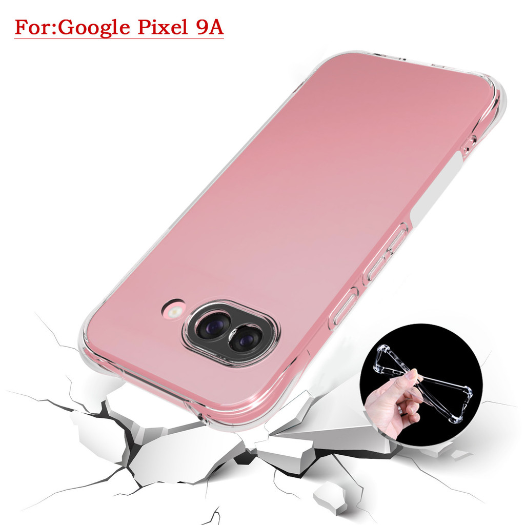 กันกระแทกซิลิโคนบางเฉียบโปร่งใส TPU Soft Gel ยางเคสโทรศัพท์สําหรับ Googel Pixel 9 Pro XL 9A