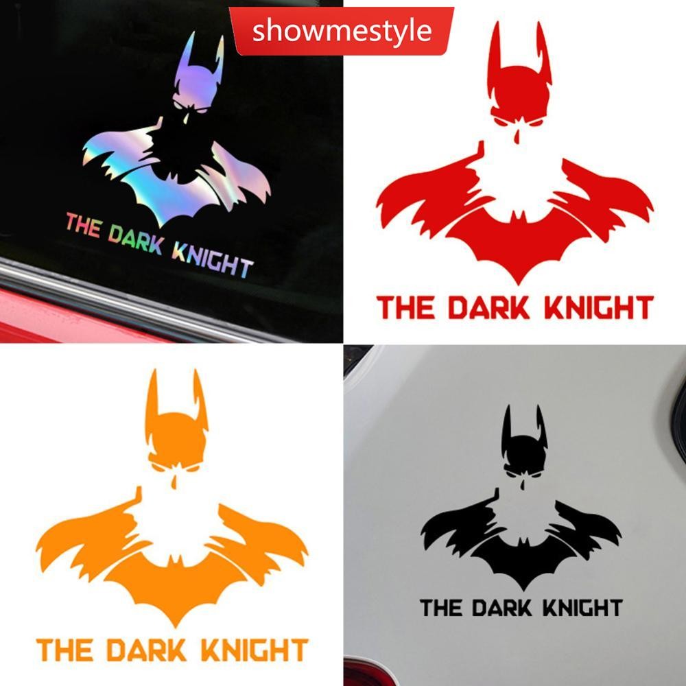 Sms 1 PC รถจักรยานยนต์ด้านหน้าหัว Batman สติกเกอร์หน้าต่าง Body สไตล์สติกเกอร์สะท้อนแสงค้างคาวกันน้ํา Decal O9X5