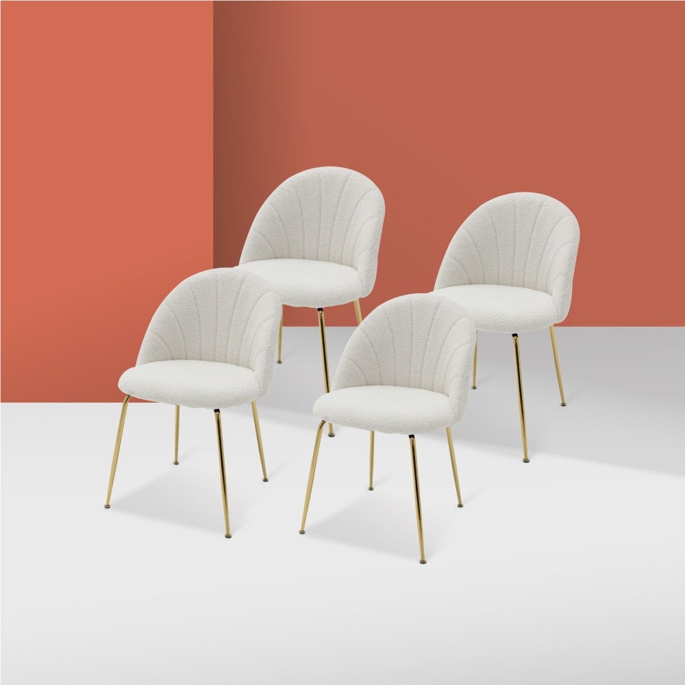 SB Design Square เซ็ตเก้าอี้ 4 ตัว รุ่น Tesla สีขาว แบรนด์ MAISON&CO.