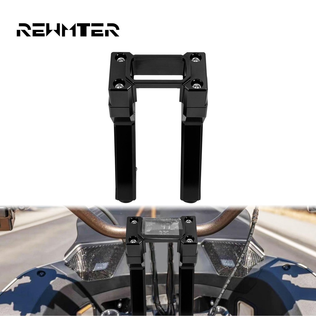 รถจักรยานยนต์1 "Handlebar 8 "สีดํา/สีแดง/ทอง/สีส้ม Riser Clamp KitสําหรับHarley Softail Low Rider 18-UP