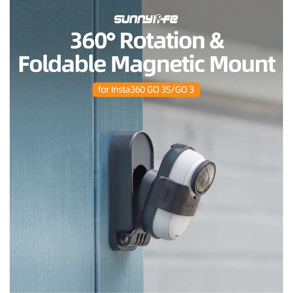 Go 3S Magnetic Base Mount ขายึดเดสก์ท็อปแบบพับได้ฐานกล้อง 360° การหมุนรองรับแบบพกพาสําหรับอุปกรณ์เสริม Insta360 GO 3/GO 3S