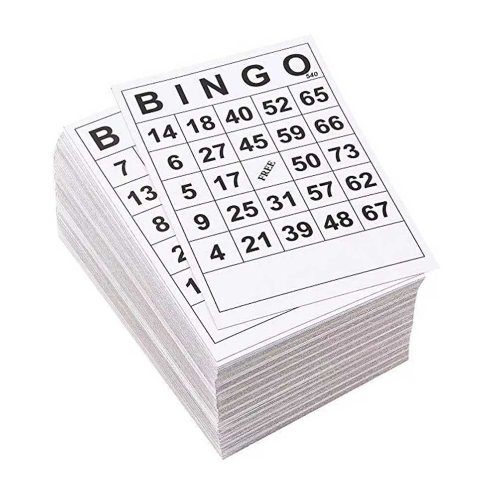 60pcs Mixed Bingo Cards Set for Bingo Game Paper Classic Bingo Cardboard Sheets